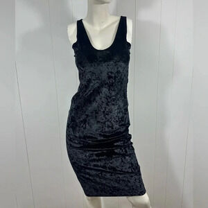 Popular Basic Velvet Sleeveless Dress Cocktail V Neck